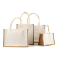 Rope Handles Wholesale Jute Shopping Bag Custom Printed Canvas Linen Tote Bag Eco Friendly Burlap Tote Bags