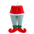 2021 New Xmas Tree Themed OrnamentsPlush Elf LegsCute Elf Christmas Tree Skirt With Candy Striped Legs for Home Party Decor