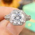 CAOSHI Hot Sale Round Wedding Rings Woman Antique Style 925 Sliver Coating Jewelry Exquisite Cubic Zircon Rings