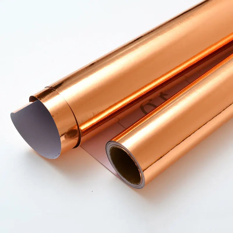 Imitate Self-Adhesive StickersWaterproof Oil Proof Silver Gold Foil Metal Film for Elevator Refrigerators Doors Cabinet