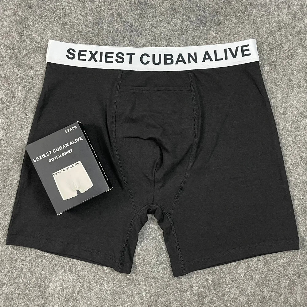 Wholesale Custom Printed 95% Cotton 5% Spandex Boxer Briefs for Men Breathable Underwear Men's Style Print Shorts