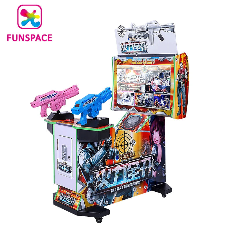 Indoor Amusement Game Room Coin Operated Two Players Video Gun Shooting Arcade Game Machine