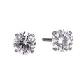 Wholesale Round Clear Stainless Steel Cubic Zirconia Post Earrings Studs 3mm-8mm CZ Diamond Zirconia Earrings Cubic Jewelry 2020