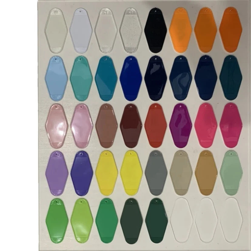 Wholesale the Newest Arrival Fluorescence Plastic Retro Hotel Keychain Glow Room Number Motel Key Chains Hotel Tag Motel Tag