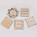 Tailai Hot Selling Wooden Knitting Ruler and Sewing Ruler Needle Gauge Yarn Measuring Tool for Wood Crafts Wooden Wall Signs