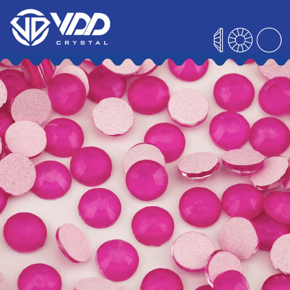 VDD SS6-SS30 290 M Magenta Neon Color Glass Rhinestones Crystal Flatback Stones for DIY Crafts Nail Art Decorations Accessories MegaBDM