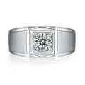Men's Jewelry 925 Silver Stacking 2 Carat Moissanite Diamond Ring for Gift
