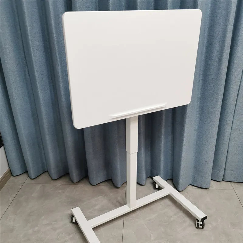 Furniture Rolling Sit and Stand up Table Manager Office Computer Desk CEO Modern Riser Height Adjustable Tiltable Tabletop Desk