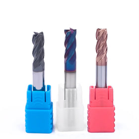 4 Flute Flat Milling Cutter Solid Carbide End Mill for Carbon Steel Alloy Steel Cast Iron Stainless Steel