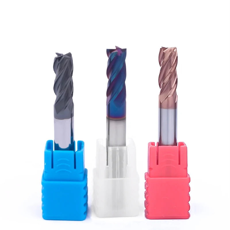 4 Flute Flat Milling Cutter Solid Carbide End Mill for Carbon Steel Alloy Steel Cast Iron Stainless Steel