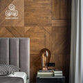 MUMU 4D Carved Asian Classic Durable Ceiling Sheets Solid Wood Wallboard Slat Wooden Wall Panel for Garden