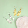 Stainless Steel Celtics Knot Drop Earrings for Women Good Luck Irish Vintage Earrings Love Knot Round Pendants Earrings