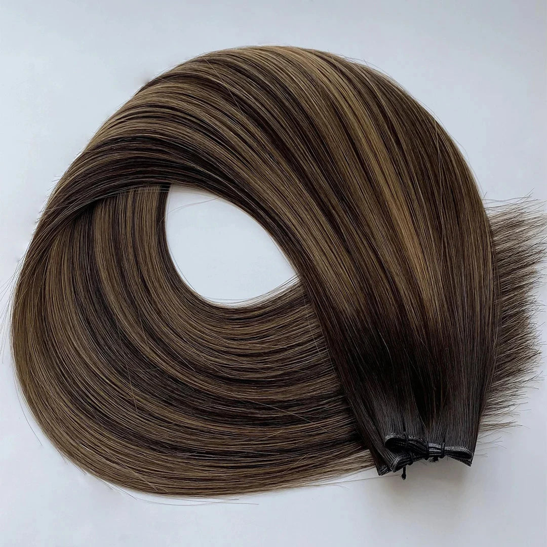 Wholesale Virgin Double Drawn Hair Genius Weft Hair Extensions Human Hair Balayage Colors