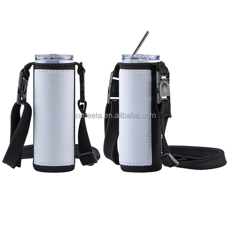 Sublimation Tumbler Sleeve 20oz Tumbler Bag Tumbler Tote with Adjustable Strap