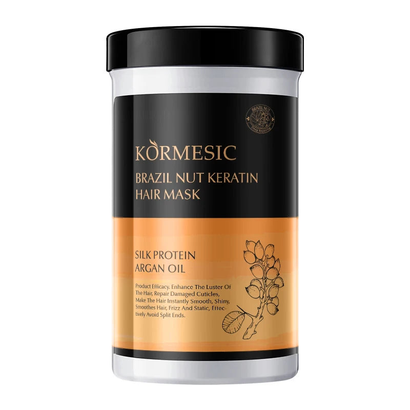 Private Label KORMESIC Damage Hair Repair Treatment for Damaged&Dry &Frizzy Hair Brazil Nut Keratin Hair Mask