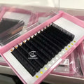 Custom Wholesale Lash Trays C D Fluffy Matte Black Cashmere Hand Made Eyelash Extensions Matte Black Soft