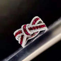 CAOSHI New Bowknot Design Zirconia Ring Women for Factory Price Round Silver Plated Finger Birthday Party Finger Rings Custom