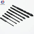 3/4/5/6/8/10/12mm Cross Hex Tile Drill Bits Set Glass Ceramic Concrete Hole Opener Hard Alloy Triangle Drill Bit for Wall Tiles