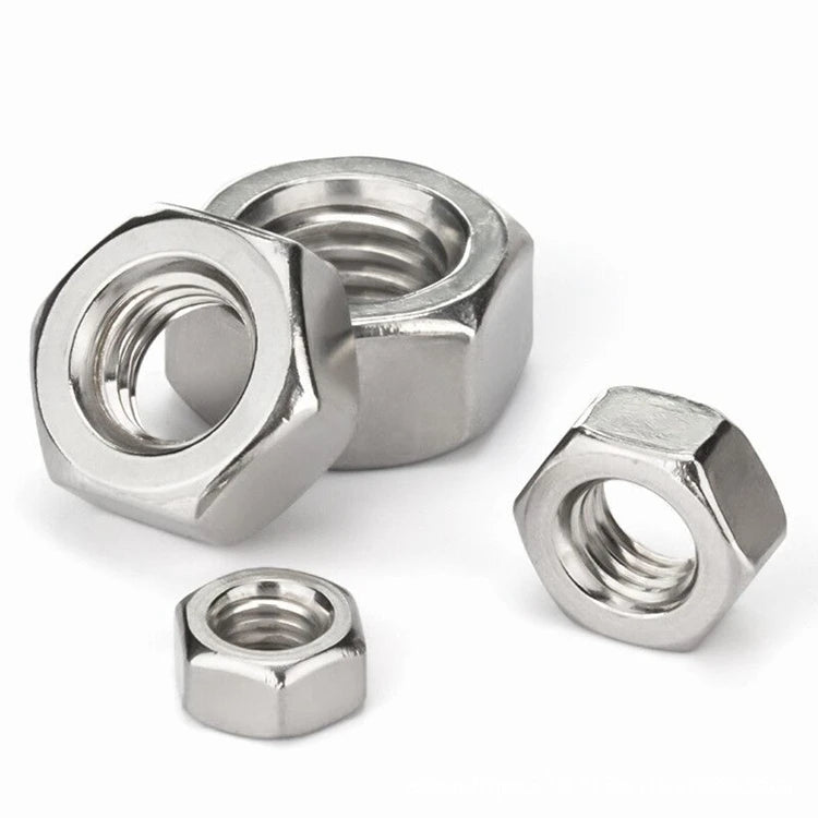 M4 M5 M6 M8 M10 M12 M14 M16 M18 M20 M22 M24 DIN934 Stainless Steel 304 316 Hexagon Hex Nuts