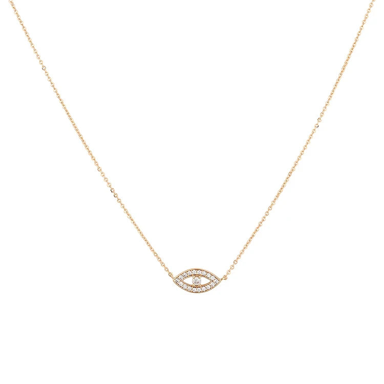 Custom Logo Wholesale Fashion Party Luxury Gift Charms Pendant 925 Sterling Silver Gold Plated Dainty Cubic Zirconia Necklace