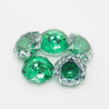 Hot Sale 8mm Octagonal Rose-Cut Jade Green Zircon Plated High-Carbon Zircon DIY Jewelry