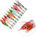 HENGJIA Factory Wholesale 10cm 9.6g Octopus Squid Luminous Jig Lure Squid Jig Hook