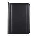 Portable Professional Business Portfolio Padfolio Folder Document Case Organizer A5 PU Leather Zippered Closure with Calculator