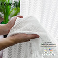 Factory Wholesale Luxury Ears of Wheat Knitted Sheer Design Curtain Fabric