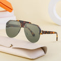 Wholesale Shades Luxury Sunglasses Men Retro Half Frame Driving Glasses Trendy Semi Rimless Outdoor Male Eyewear