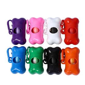 Custom Eco-friendly Soft Plastic Vegetable Fibre Bone Shape Pet Dog Poop Bags Spuort Dispensers