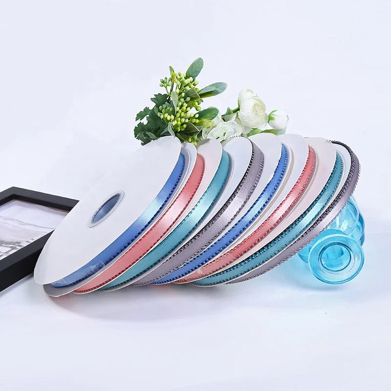 Custom Washable in Stock Satin Ribbon with Edge