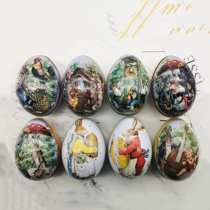 Gift High-end Box Iron Easter Egg Creative Rabbit Egg Children's Surprise Rabbit Iron Box Metal Iron Can Box