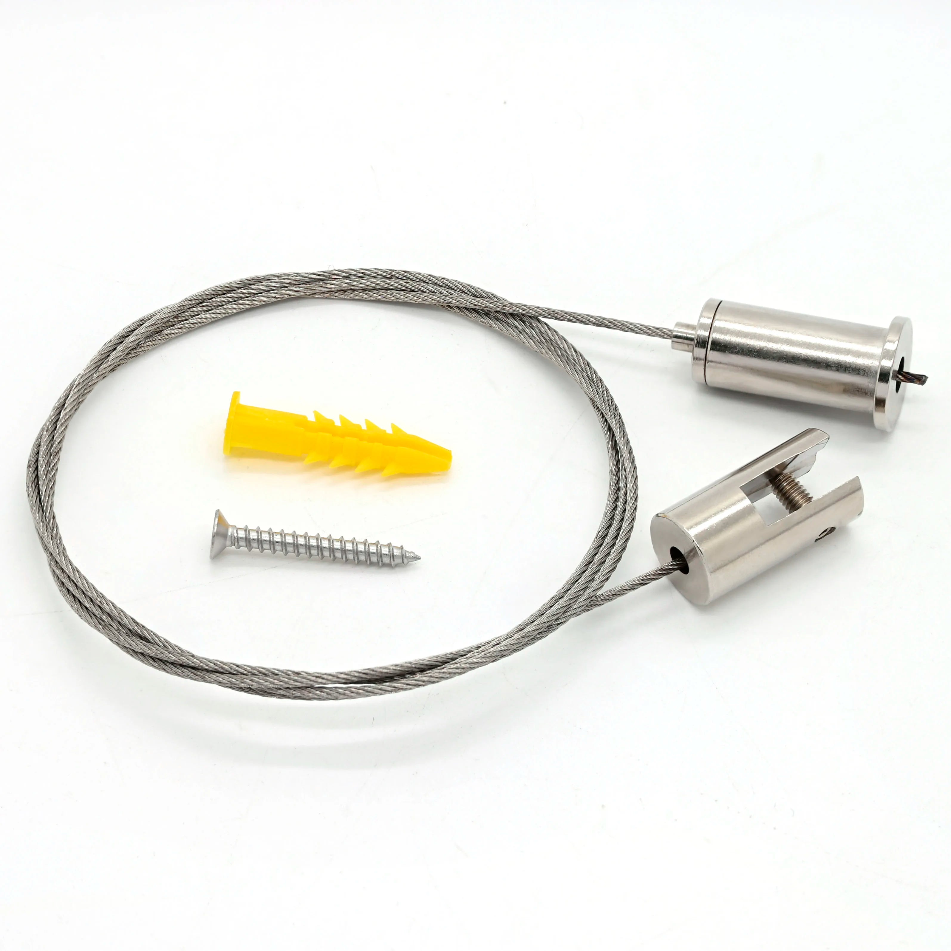 Heng Da 1.5mm Stainless Steel Wire Rope Adjustable Lighting Suspension Cable Kit PVC/PE Coating Cable Holder Light Lifters