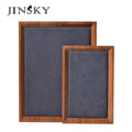 JINSKY Wood Jewelry Tray Jewellery Presentation Trays Empty Tray for Jewelry Store
