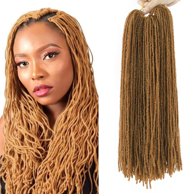 20 Inch Straight Sister Locs Synthetic Crochet Hair Extension Micro Locs Faux Locs Crochet Jumbo Hair Braid