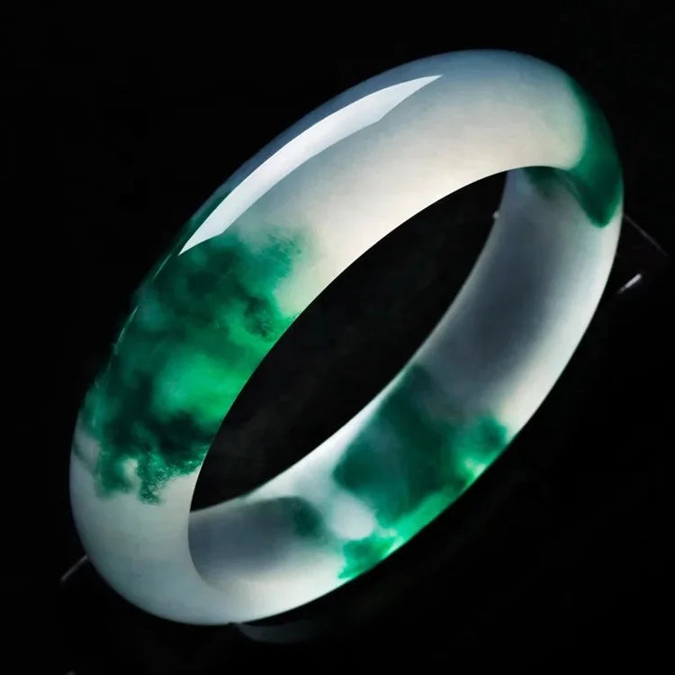 Quartzite Jade Ice Kind Light Green Real Jade Bracelet Jade Bracelet for Mom