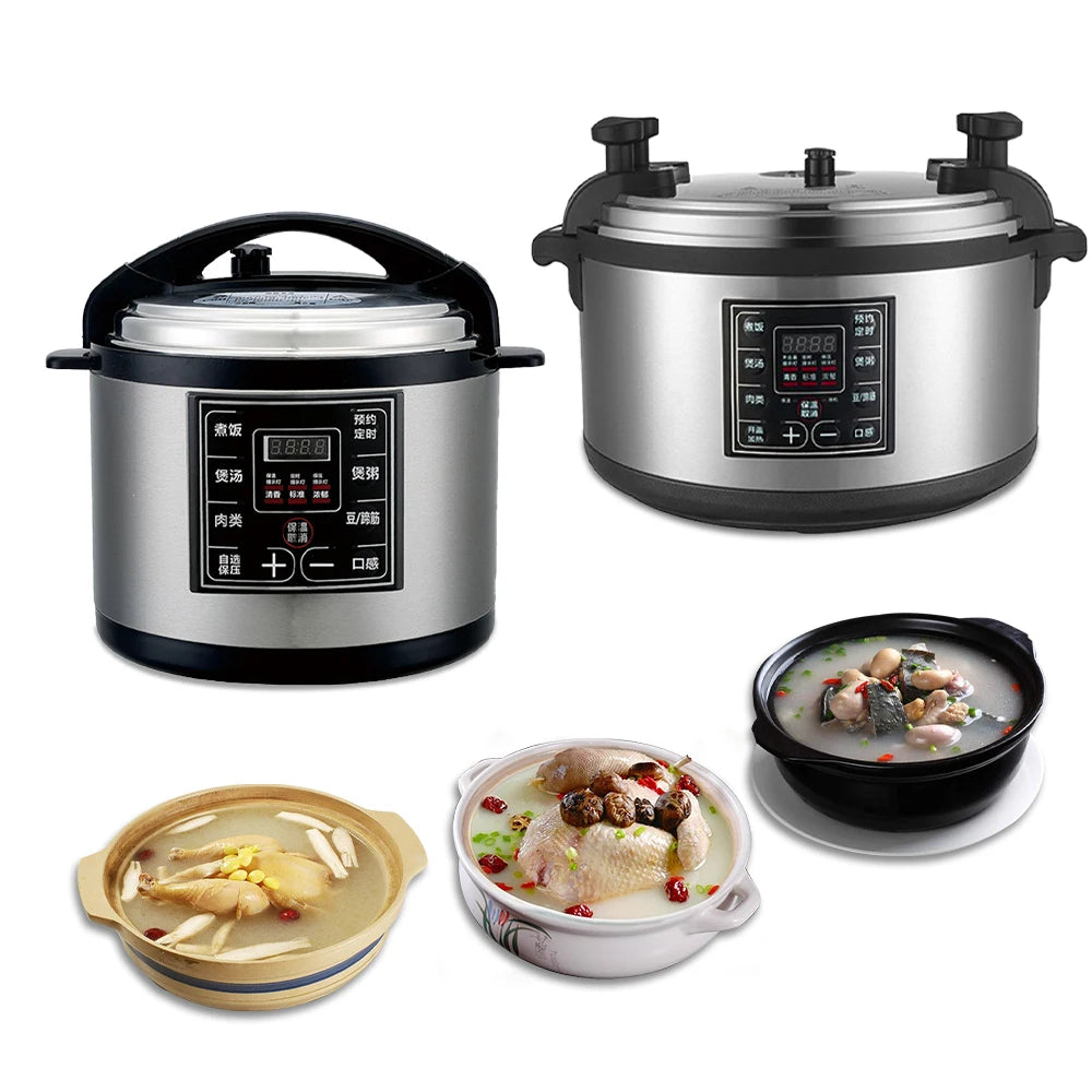 ITOP 1600W  Stainless Steel Non Stick Heating Plate Rice Cooker 8/10/12L Electric  Pressure Cookers