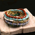 Semi Precious Healing Natural Cylinder Gemstone Fine Bracelets in Natural Stone Bulks Jewelry