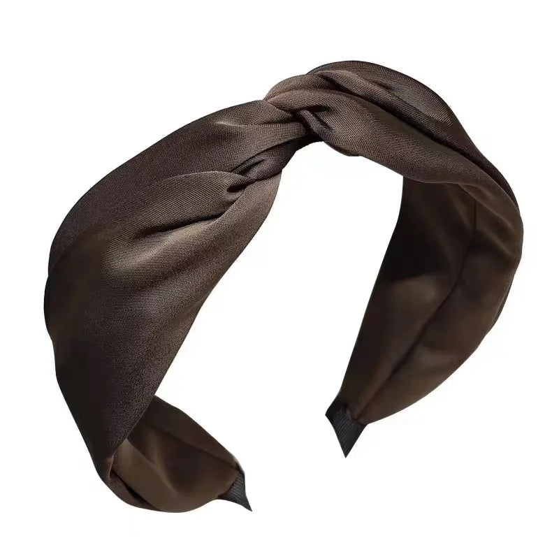 Quake French Cross Twist Wide Edition Hair Band Korean Temperament Elegant Fashion Outing Hair Hoop Retro Cloth Headband