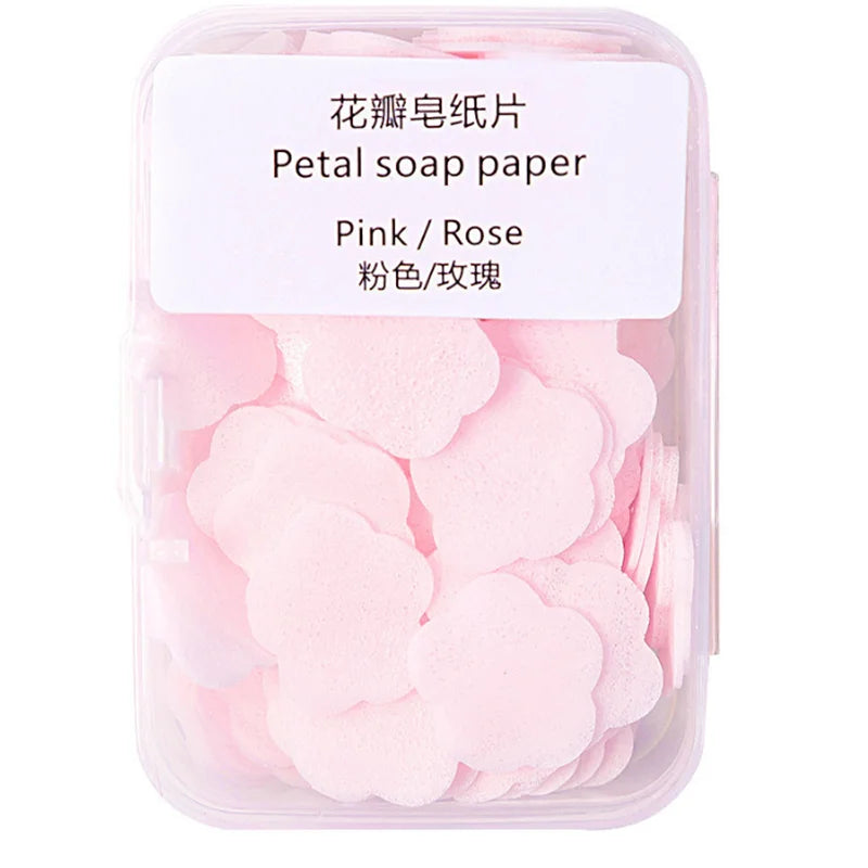 Mini Portable Soap Paper Traveling and Camping Petal Paper Soap Disposable Hand Washing Travel Hiking Soap Paper