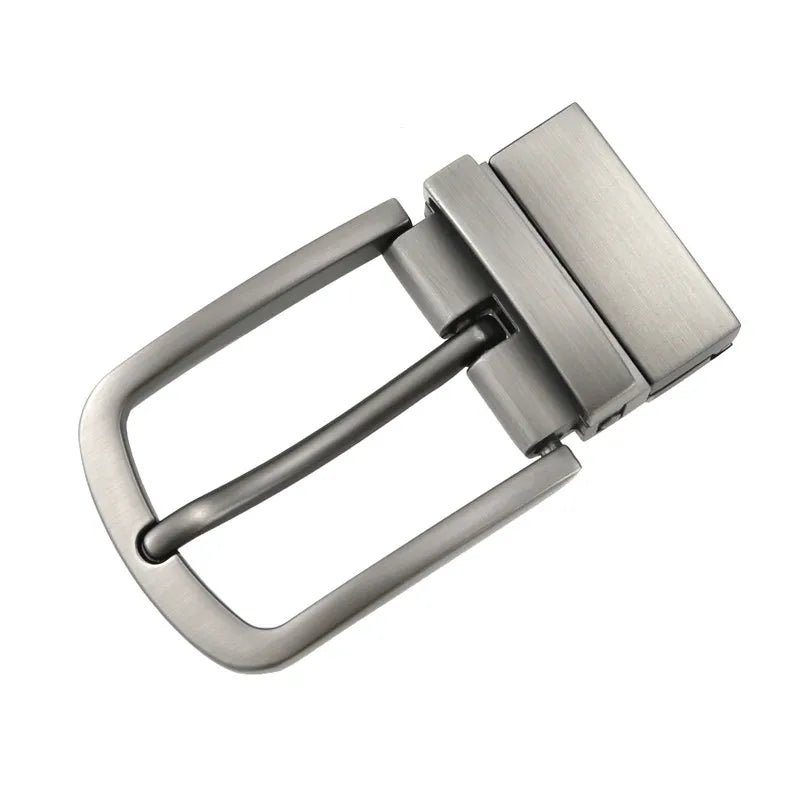 New Reversible Pin Buckles for Belt With Holes 35MM Alloy Buckle Factory Custom Logo Wholesale Stock