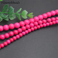 Wholesa Jewelry Making Supplies 4mm 6mm 8mm 10mm Hot Pink Synthetic Howlite Turquoise Round Loose Beads for Bracelet Necklace