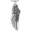 Vintage Angel Wing Ash Cremation Urn Pendant Necklace Stainless Steel Feather Wing Keepsake Memorial Ashes Urn Cremationn