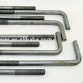M20 M24 HDG L Type Carbon Steel Foundation Anchor Bolt and Nut with Washer DIN Standard Plain Finish