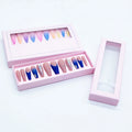 Custom Logo Empty Printed E-commerce Drawer Type Clear Window Paper Luxury Press on Nail Packaging Box