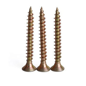 DIN7505 Standard Yellow Zinc Cross Recessed Flat Head Chipboard Screw