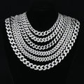Hip Hop Jewelry 13mm Silver Plated Iced Out Cuban Chain Zircon Claw Necklace Custom Wedding Party Unisex