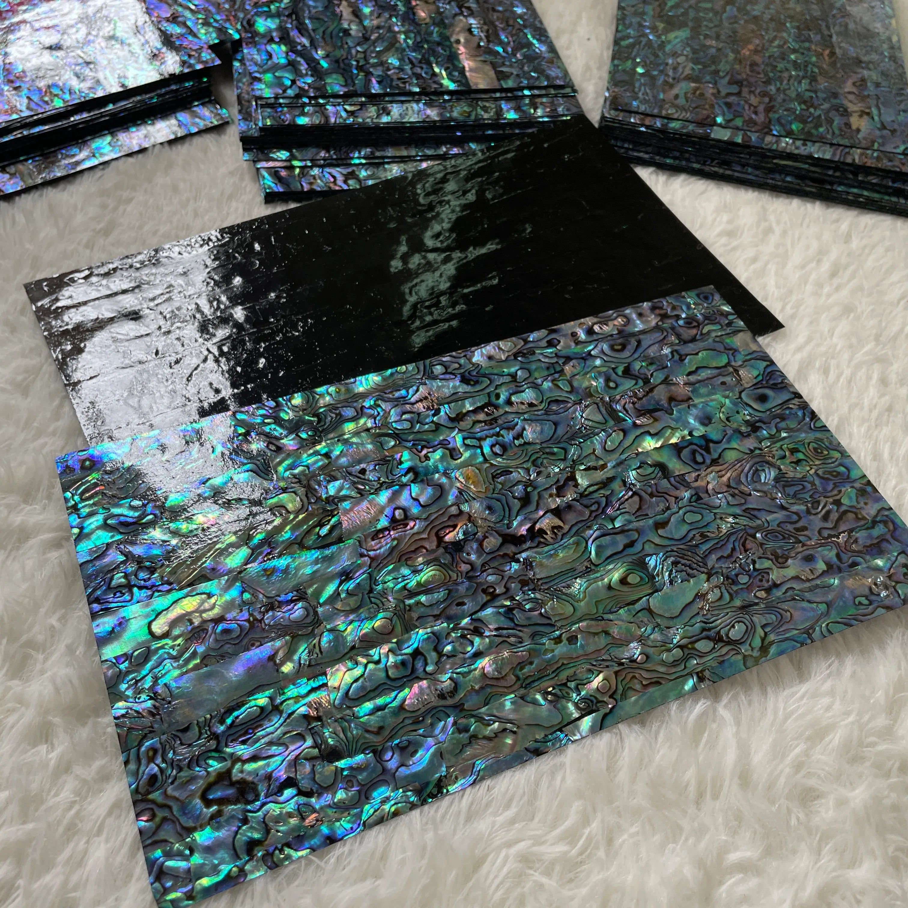 Natural Abalone Shell Paper Paua Sea Shell for Furniture Art Crafts Home Decor Musical Instruments