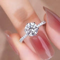 Messi Jewelry  MSR-900 18k Gold  Gift Band Wedding Band 1.5ct Round Lab Grown Diamond Engagement Ring
