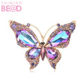 Fashionable High-end Alloy Rhinestone butterfly Brooch Suit Jacket Elegant Temperament Accessories